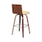 Armen Living Vienna 30" Swivel Bar Stool in Walnut Wood Finish with Cream Faux Leather LCVIBACRWA30 - alternate 4